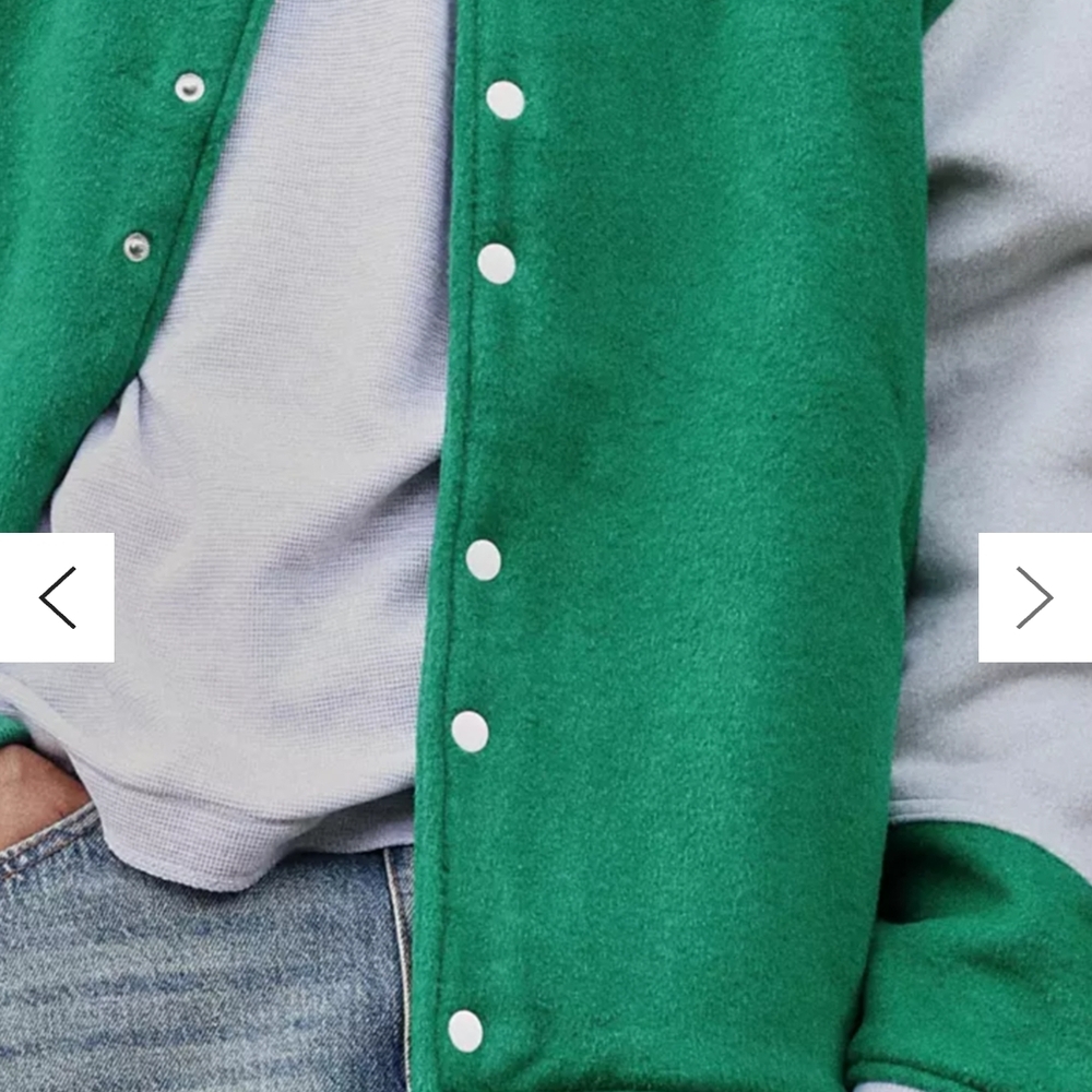 Mitchell & Ness Green and Gray Philadelphia Eagles Varsity Jacket - Picture 8 of 15